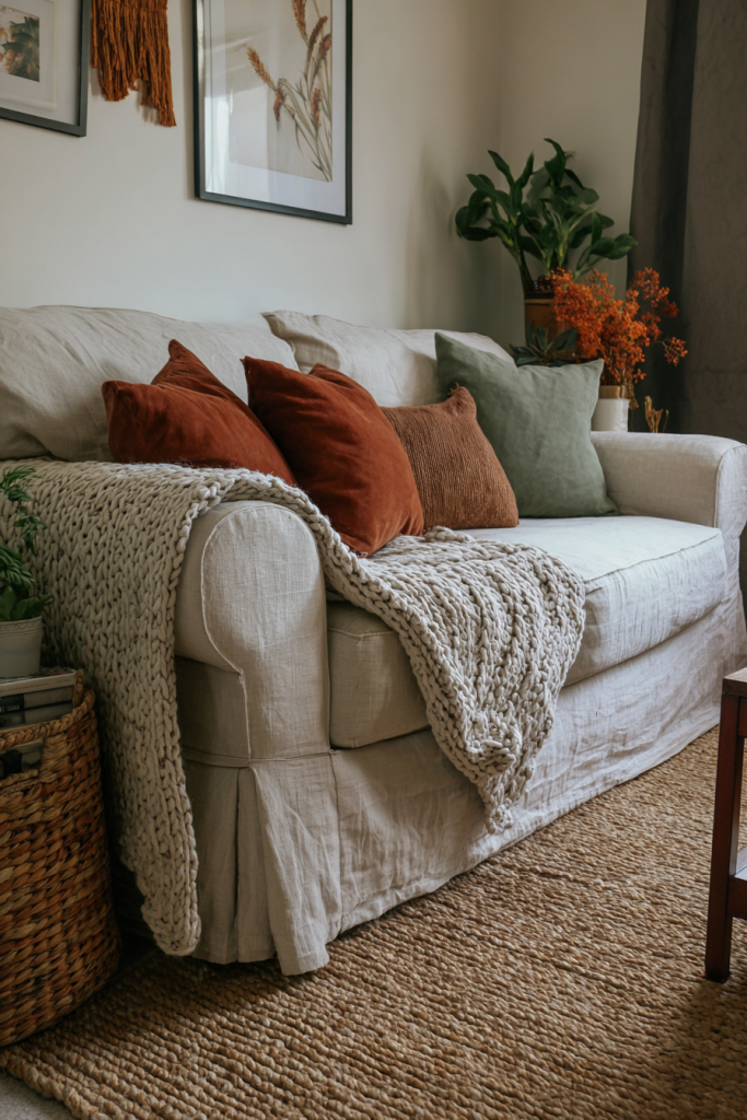 earth tones living room
