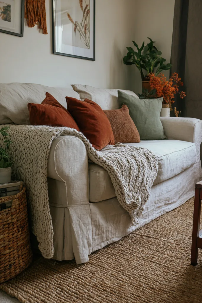 earth tones living room