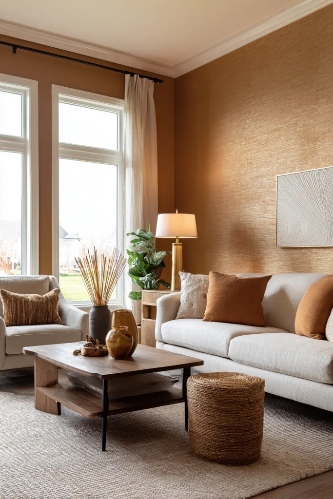 earth tones living room