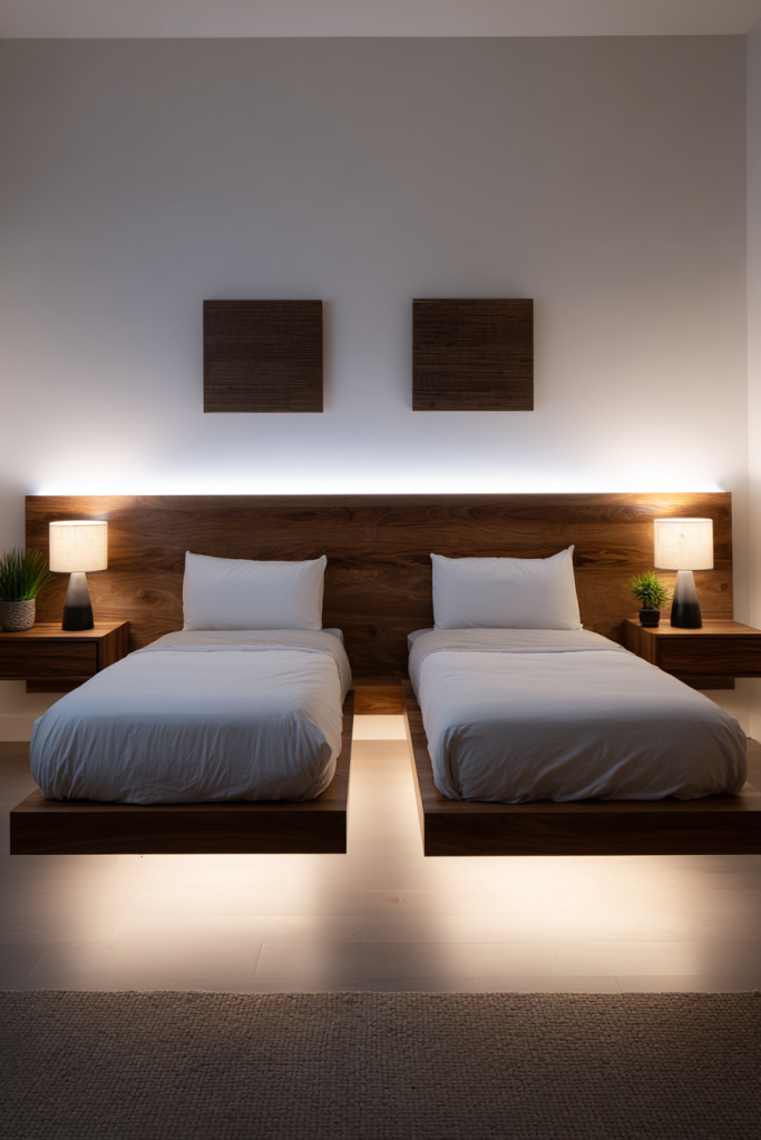 two beds in one room