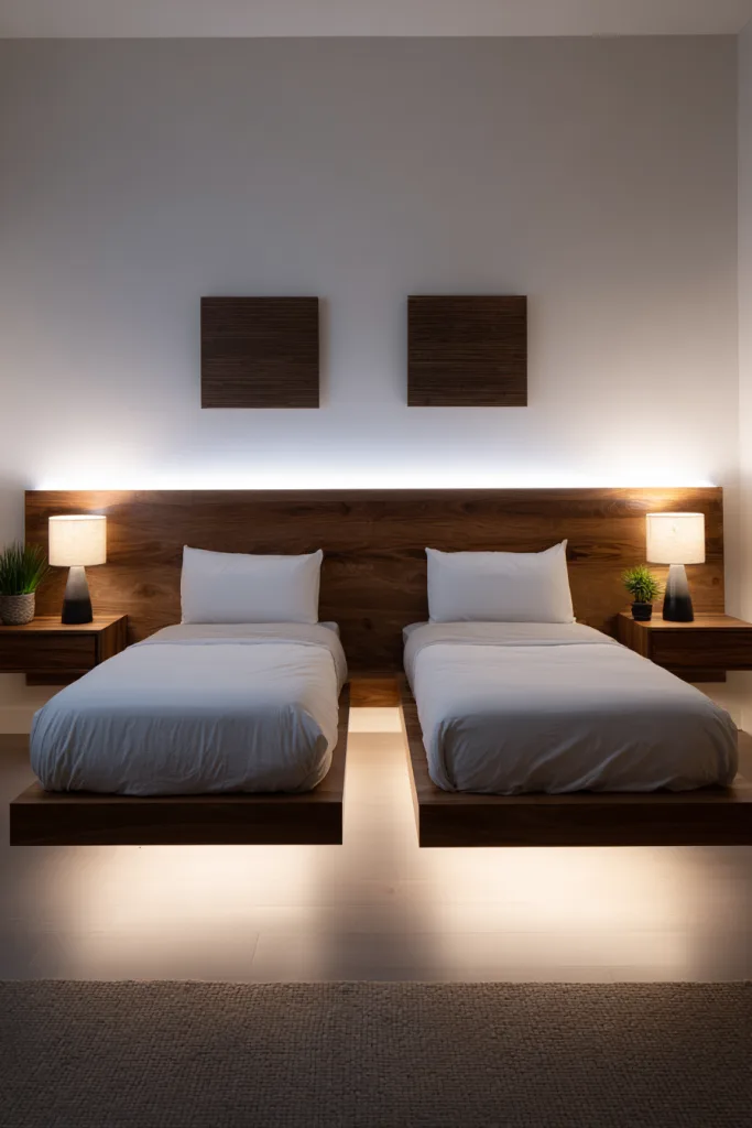 two beds in one room