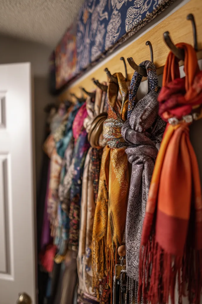 small walk-in closet organization