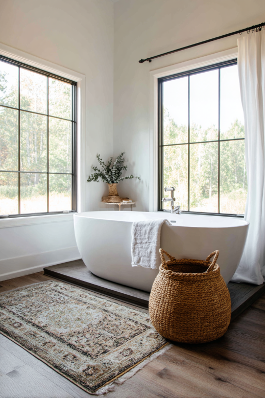 modern farmhouse bathroom