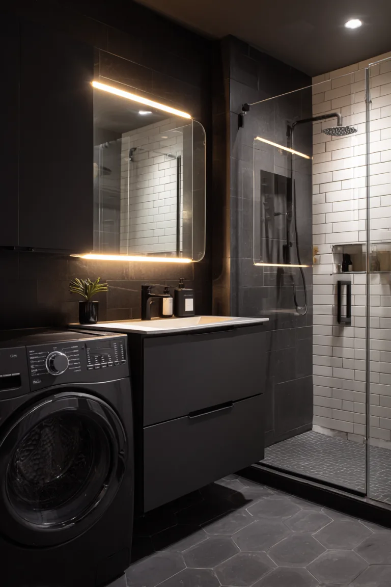 14 Small Bathroom With Laundry Designs That Maximize Space