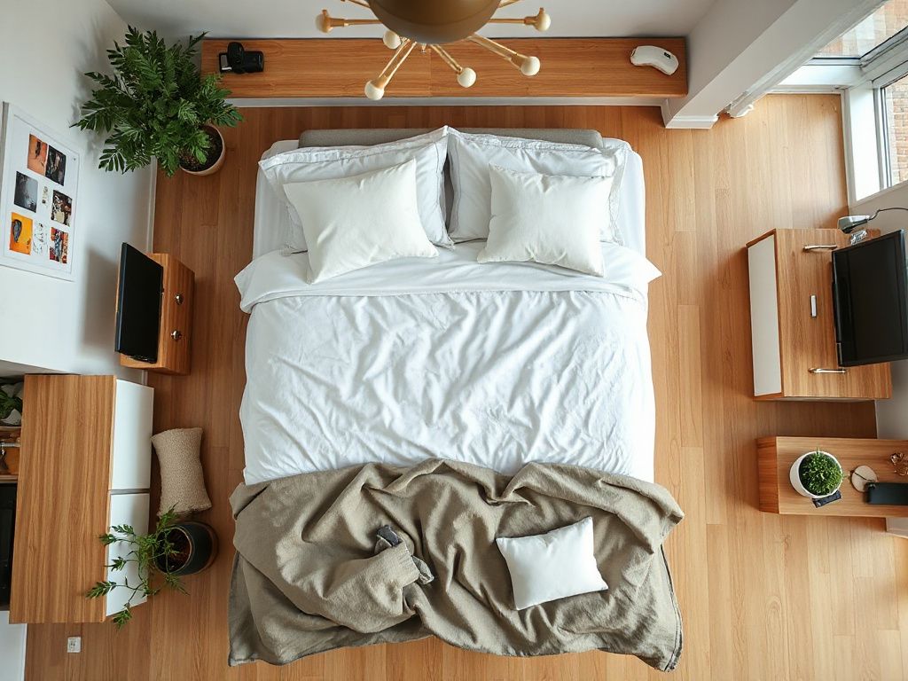 arrange  small bedroom - step by step