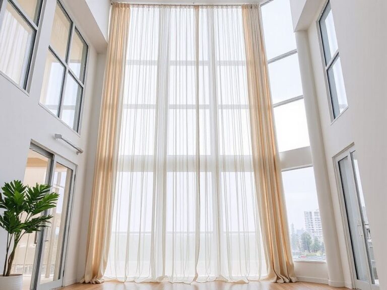 how to hang curtains to make a room look taller