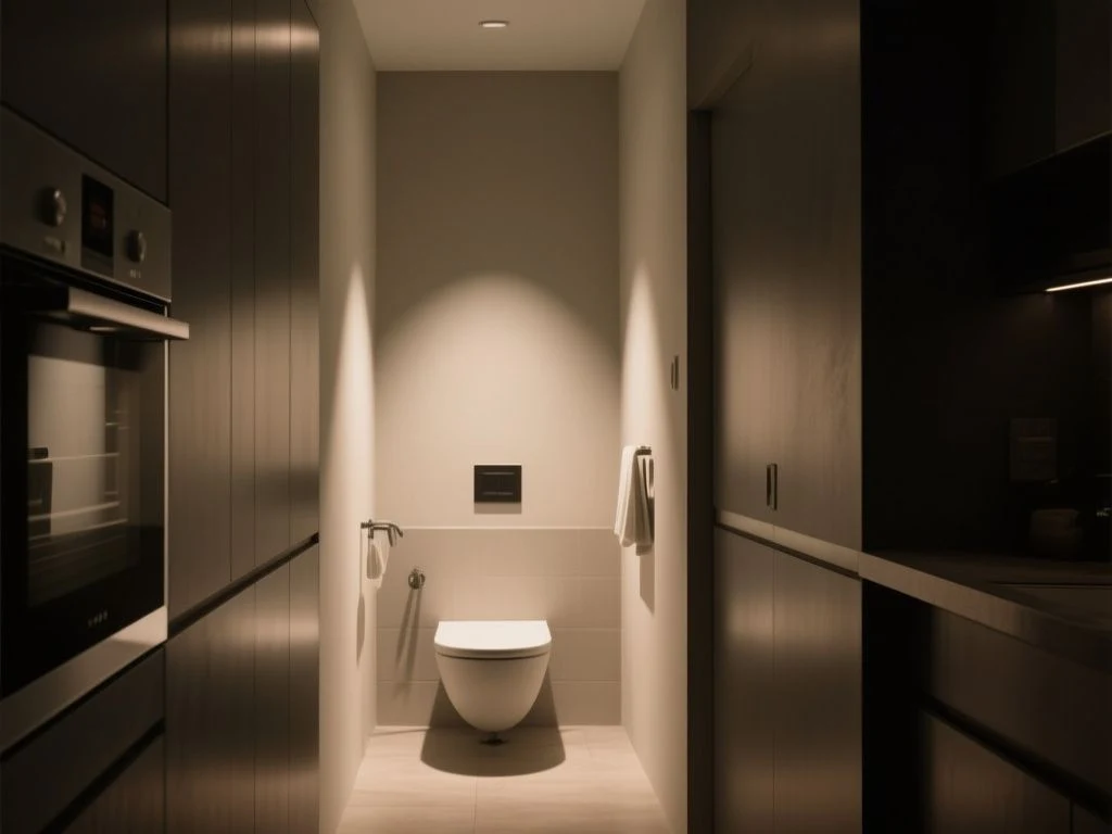 make  small bathroom look bigger - step by step