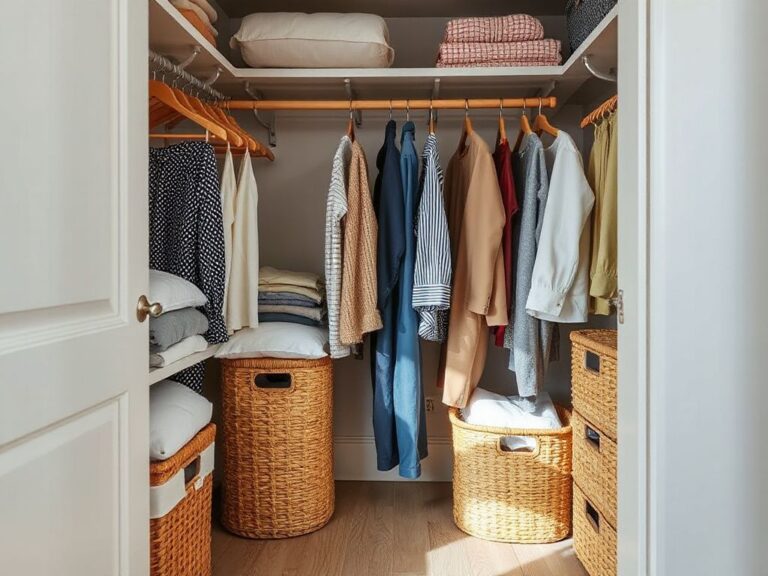 how to organise a small closet