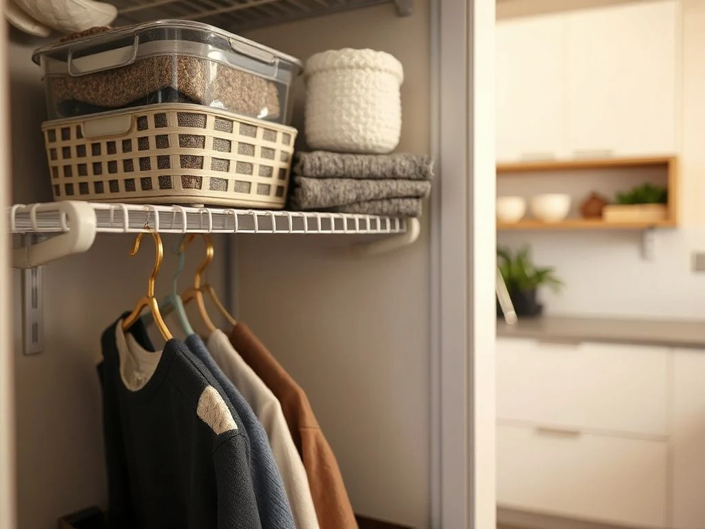 organise  small closet - detailed view