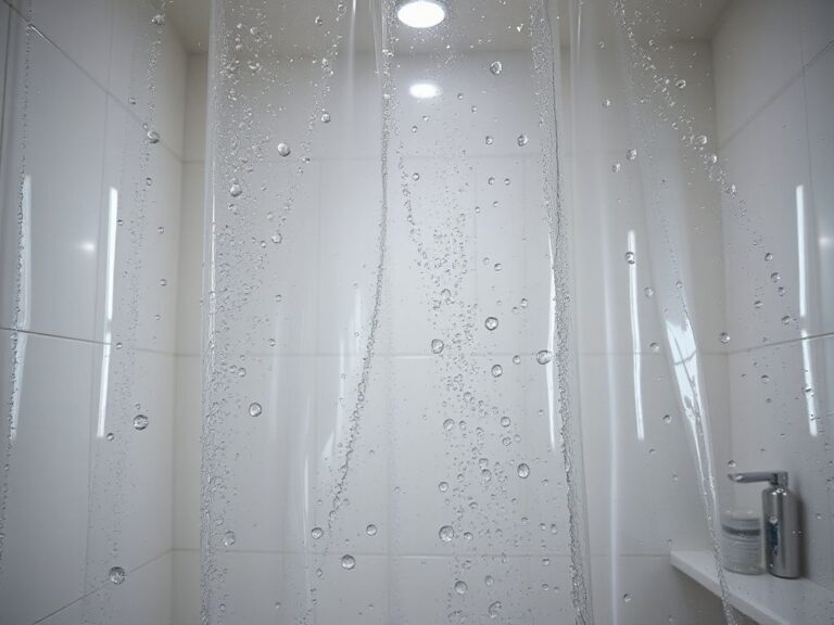 how to stop a shower curtain from sticking to you