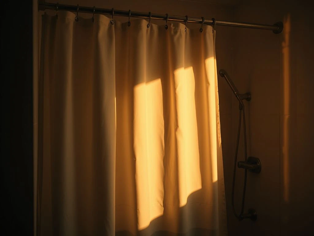 stop  shower curtain sticking  you - step by step