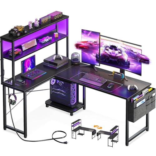 L-shaped desk vs straight desk comparison