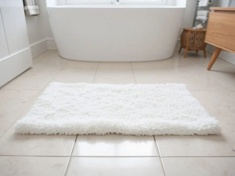 how to measure bathroom floor for bath mat size
