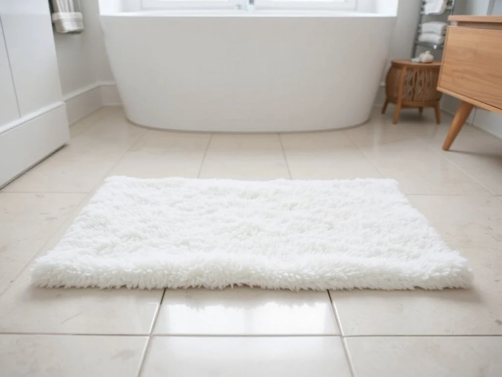 how to measure bathroom floor for bath mat size