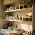 are open shelves practical in a kitchen