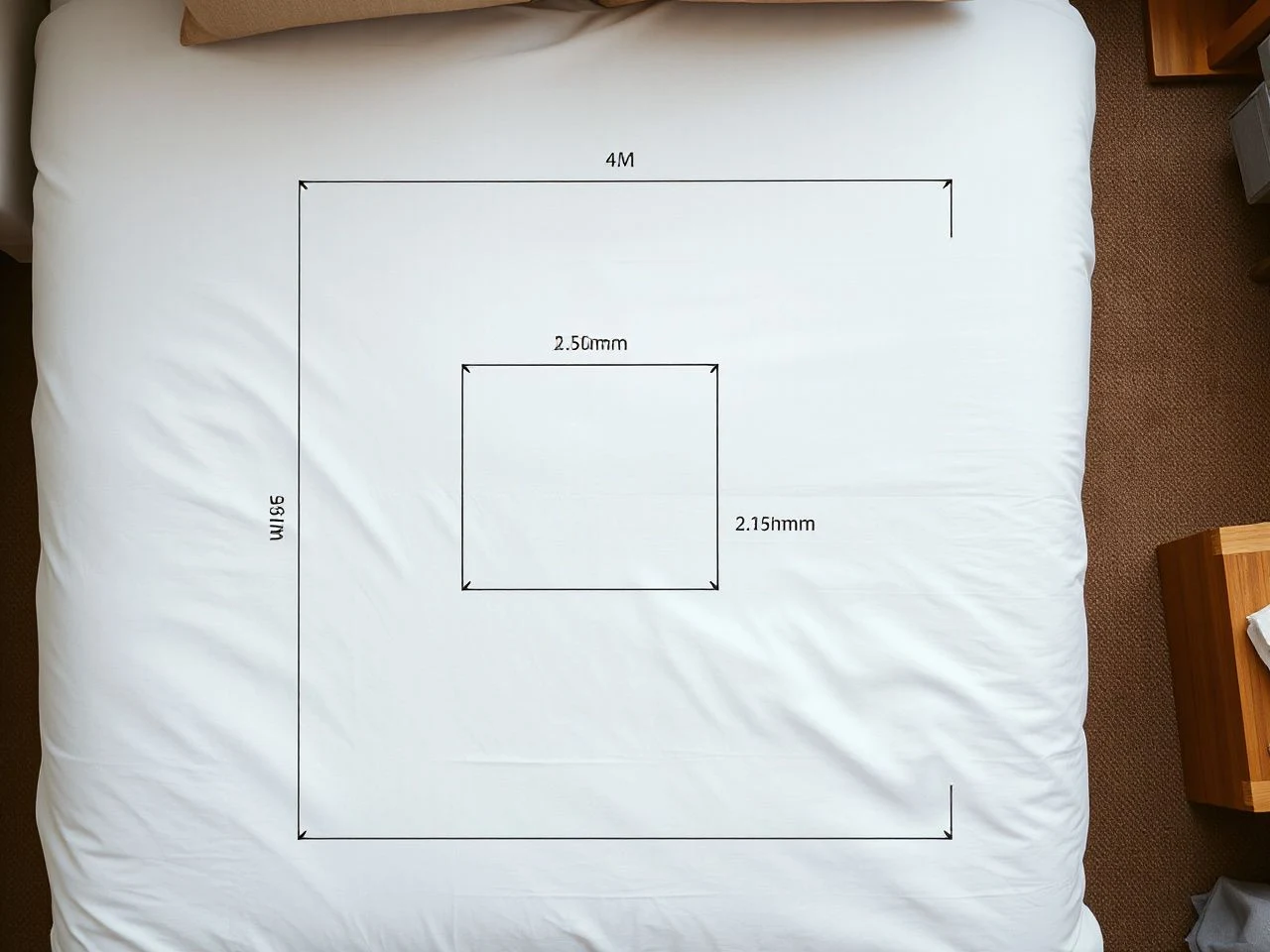 bed sheet dimensions chart - step by step