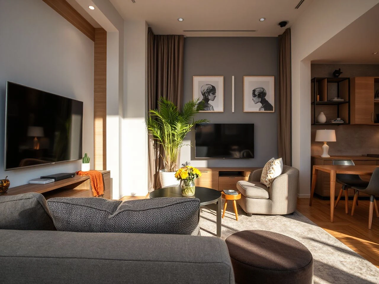 contemporary living room decor ideas - detailed view