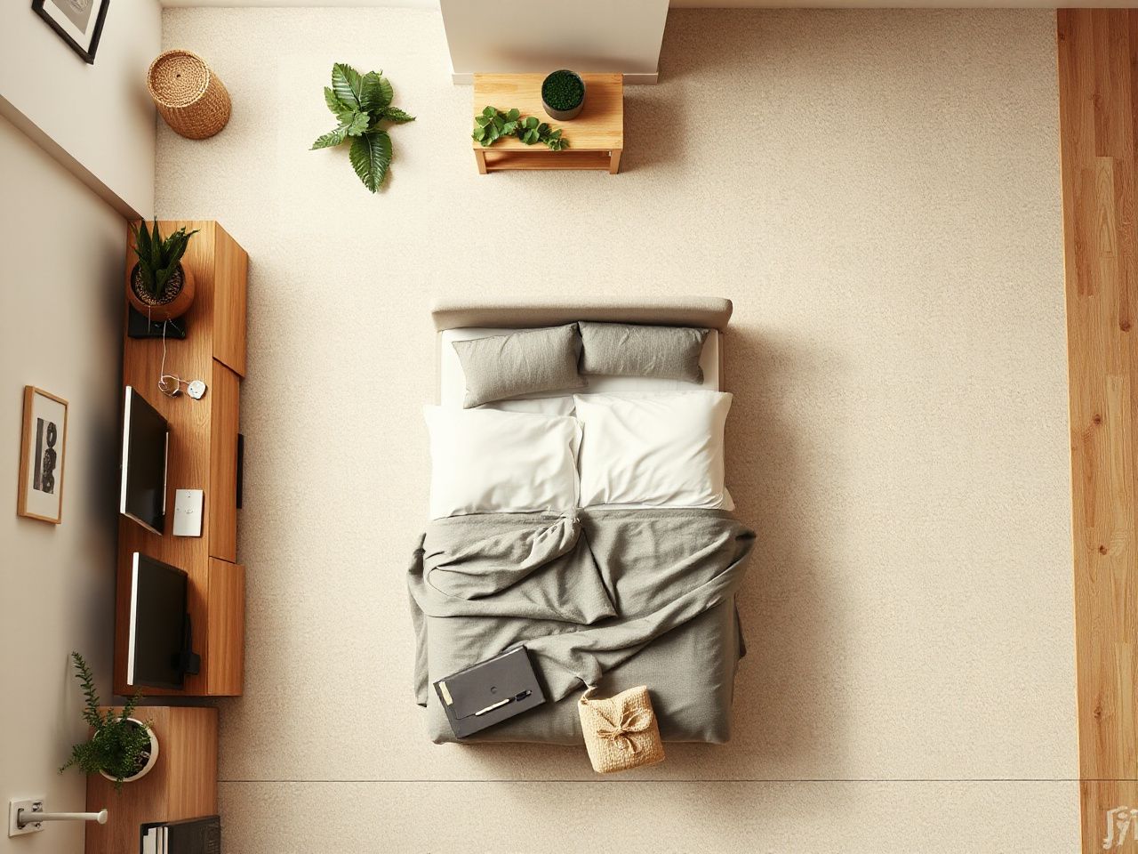 decorating small bedrooms - detailed view