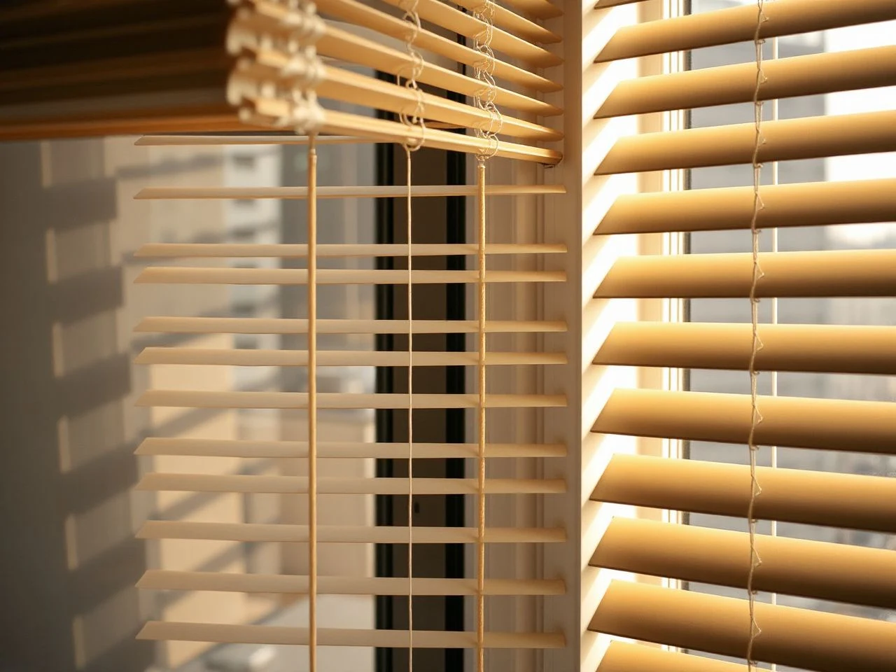 different types of window blinds - detailed view