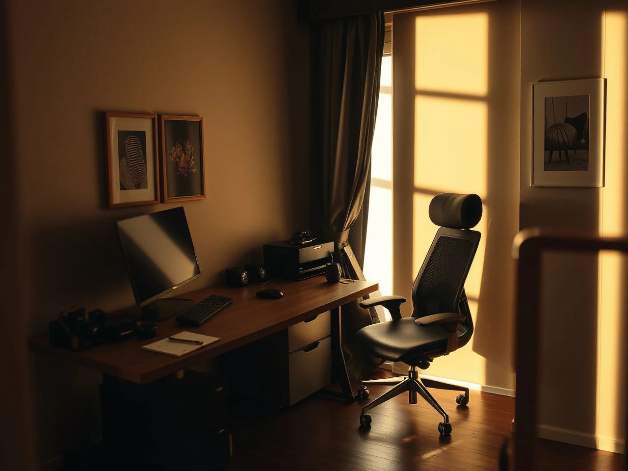 ergonomic home workspace - detailed view