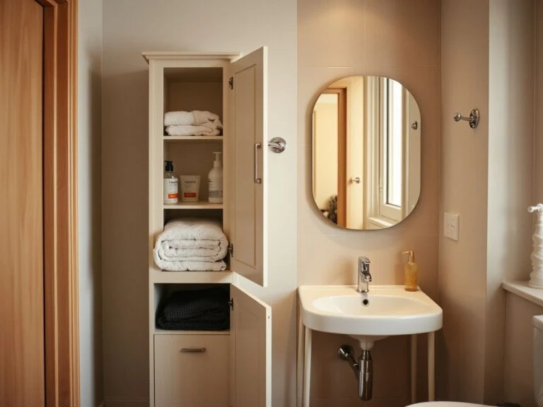 freestanding bathroom storage cabinet