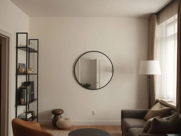 home decor for small spaces with layered lighting and vertical storage