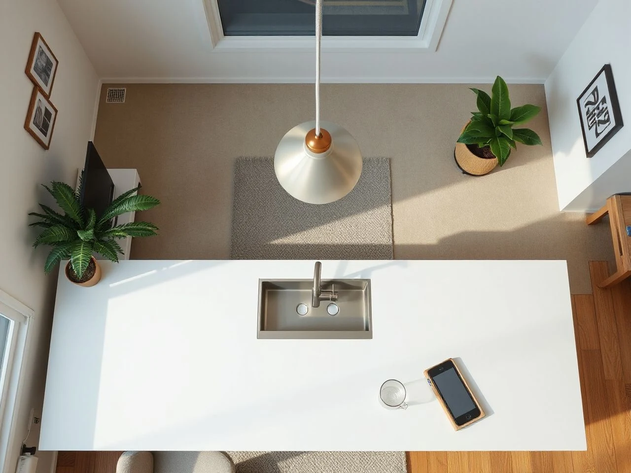 island pendant light height - step by step