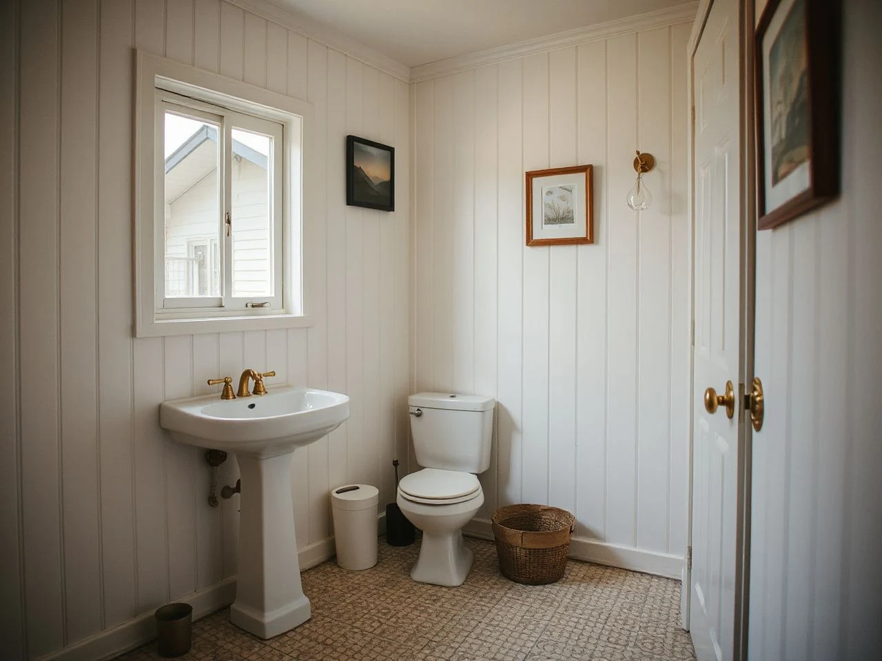 board and batten bathroom - step by step