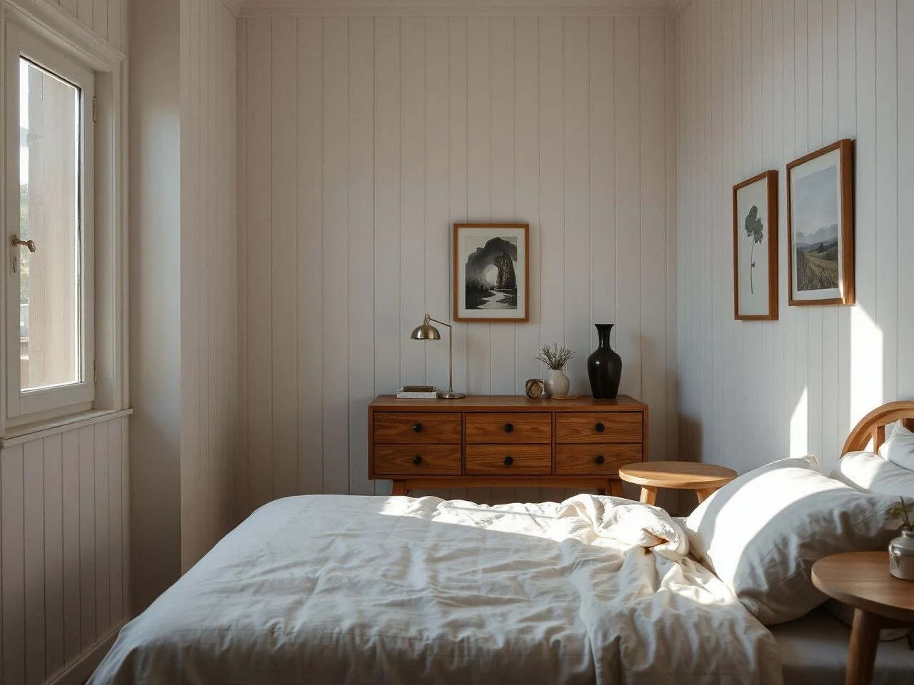 board and batten bedroom - step by step