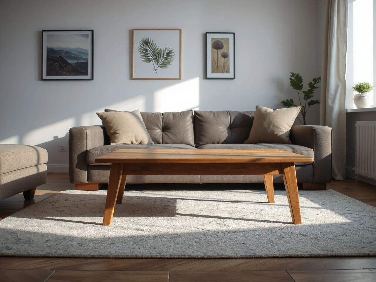 coffee table height measured against a sofa seat