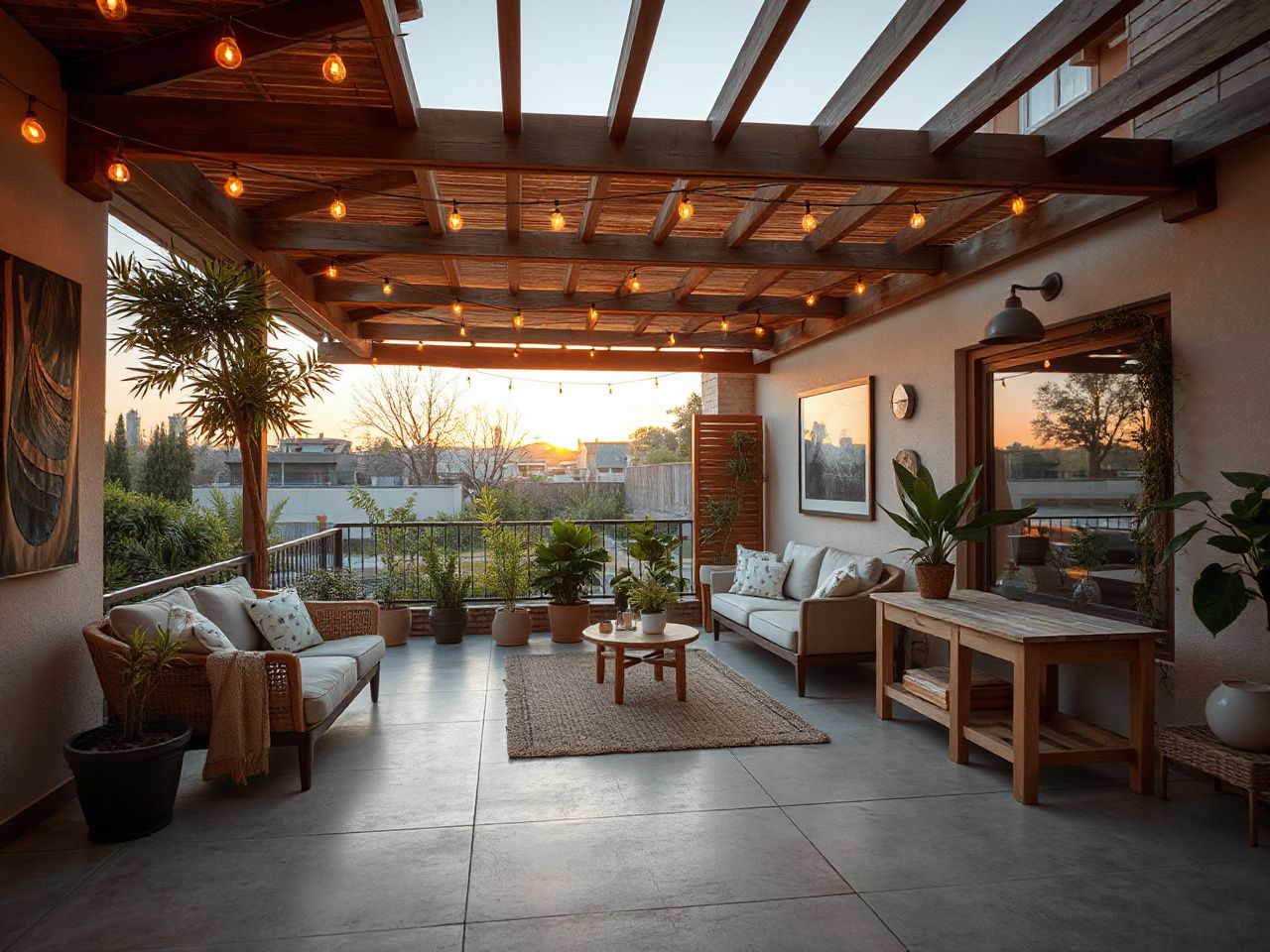 covered patio ideas - detailed view