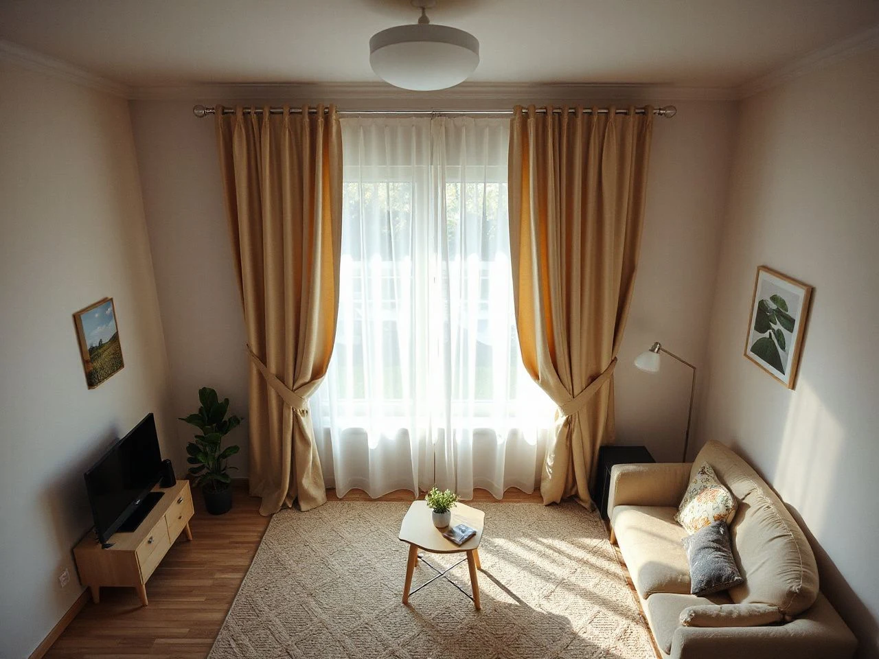 high  hang curtains - step by step