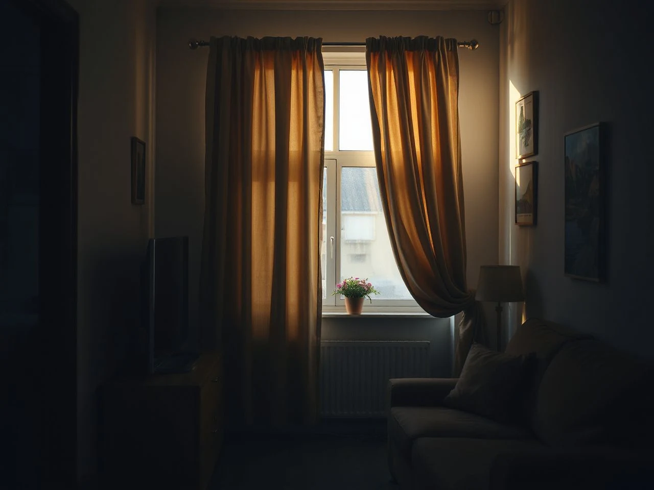 high  hang curtains - detailed view