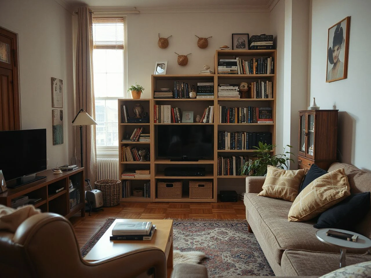 living room organization - step by step