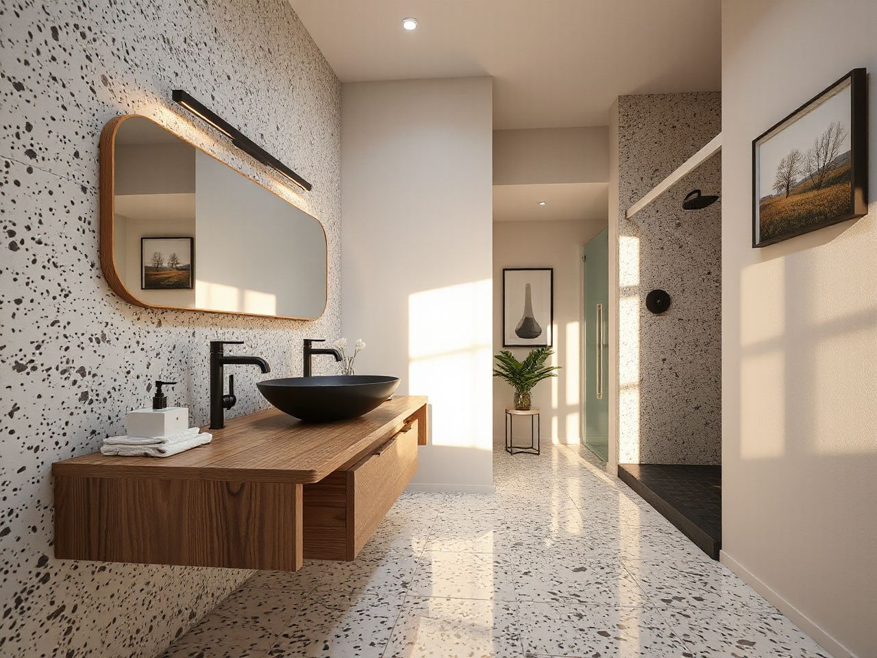 modern bathroom decor ideas - detailed view