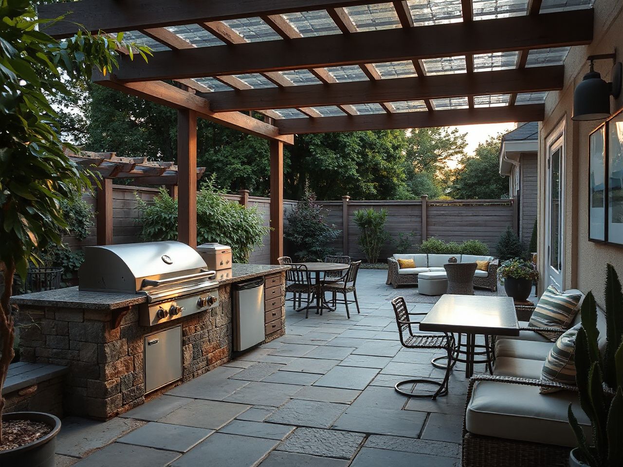 outdoor kitchen designs plans - detailed view