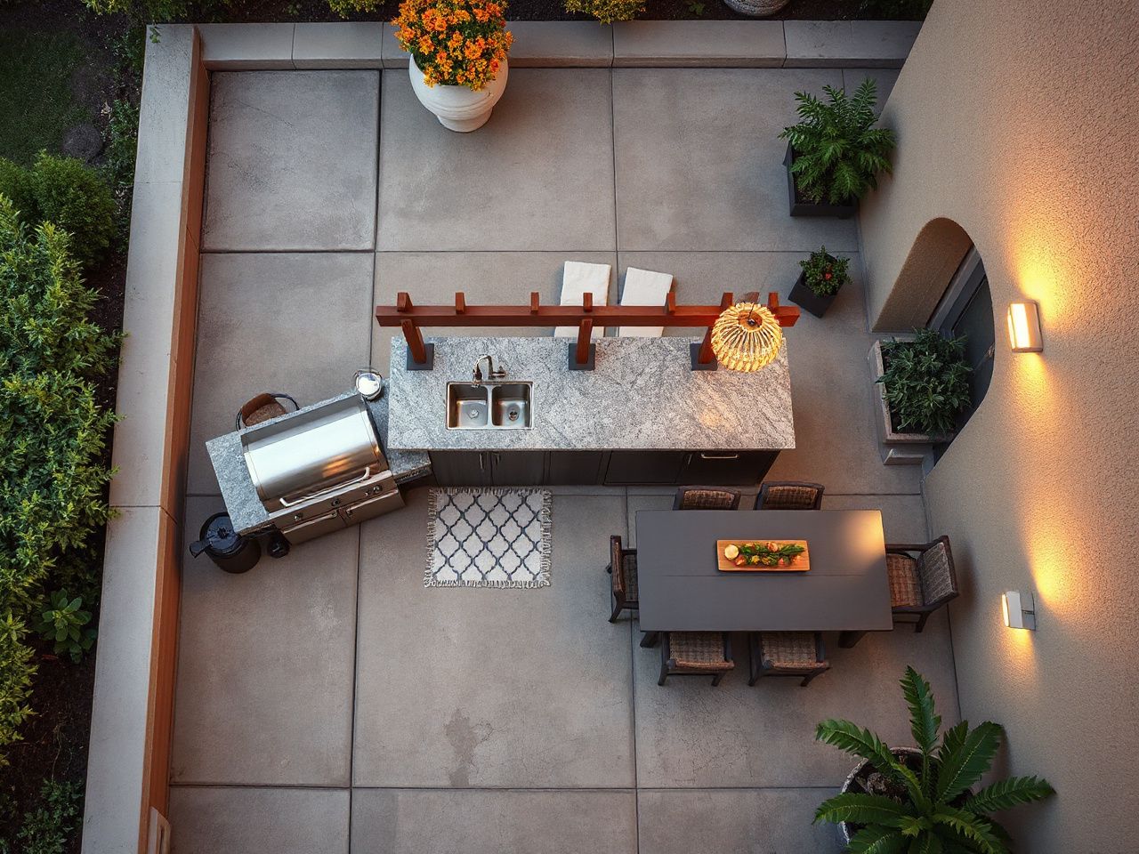 outdoor kitchen plans - step by step