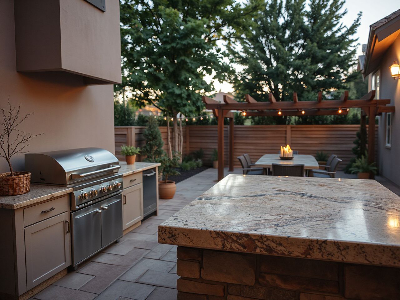 outdoor kitchen plans - detailed view