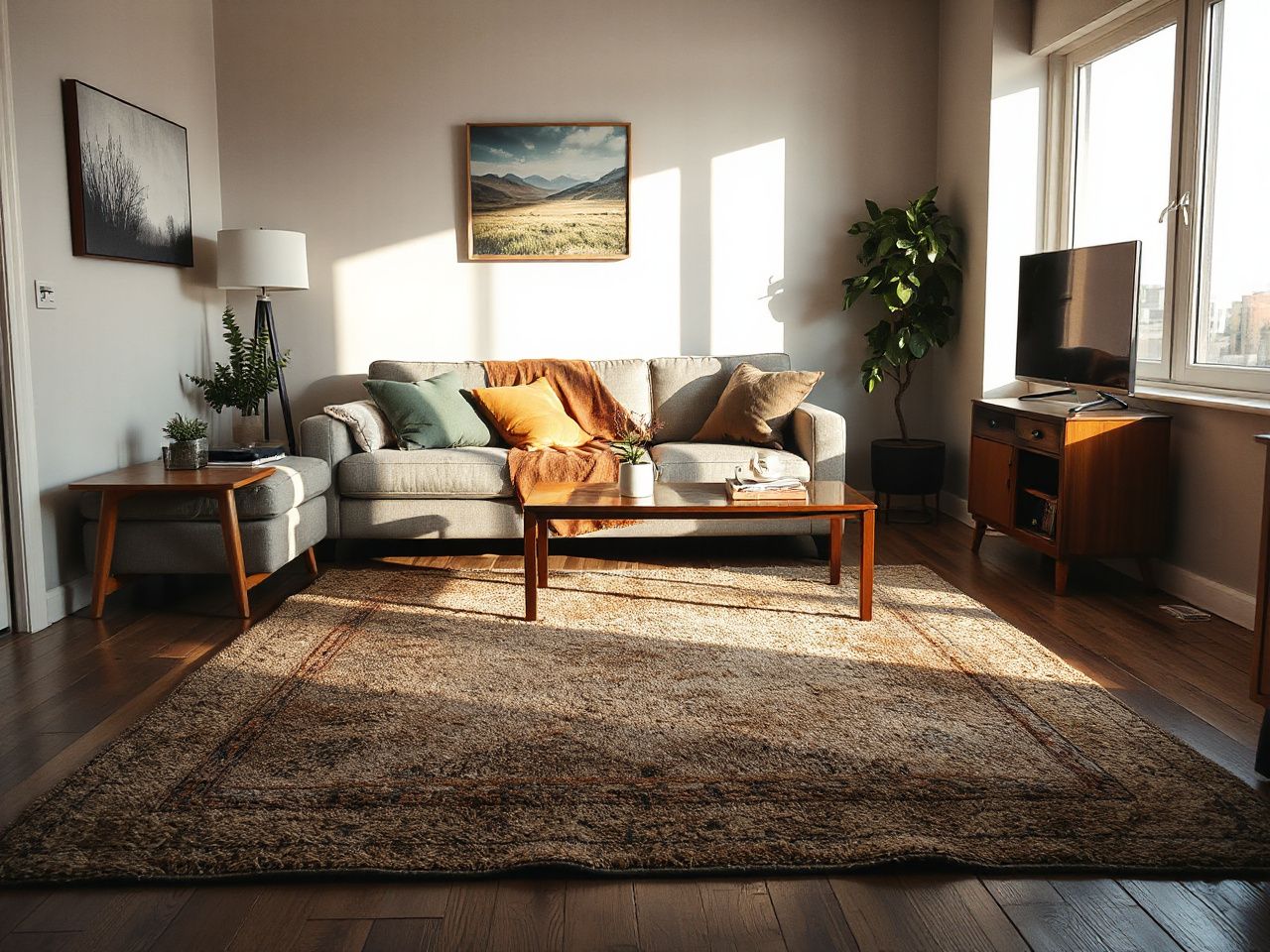 rug size for living room - detailed view