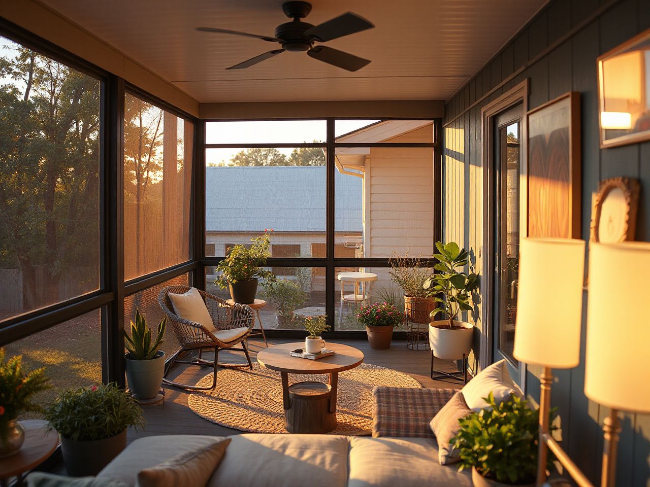 screened porch ideas - detailed view