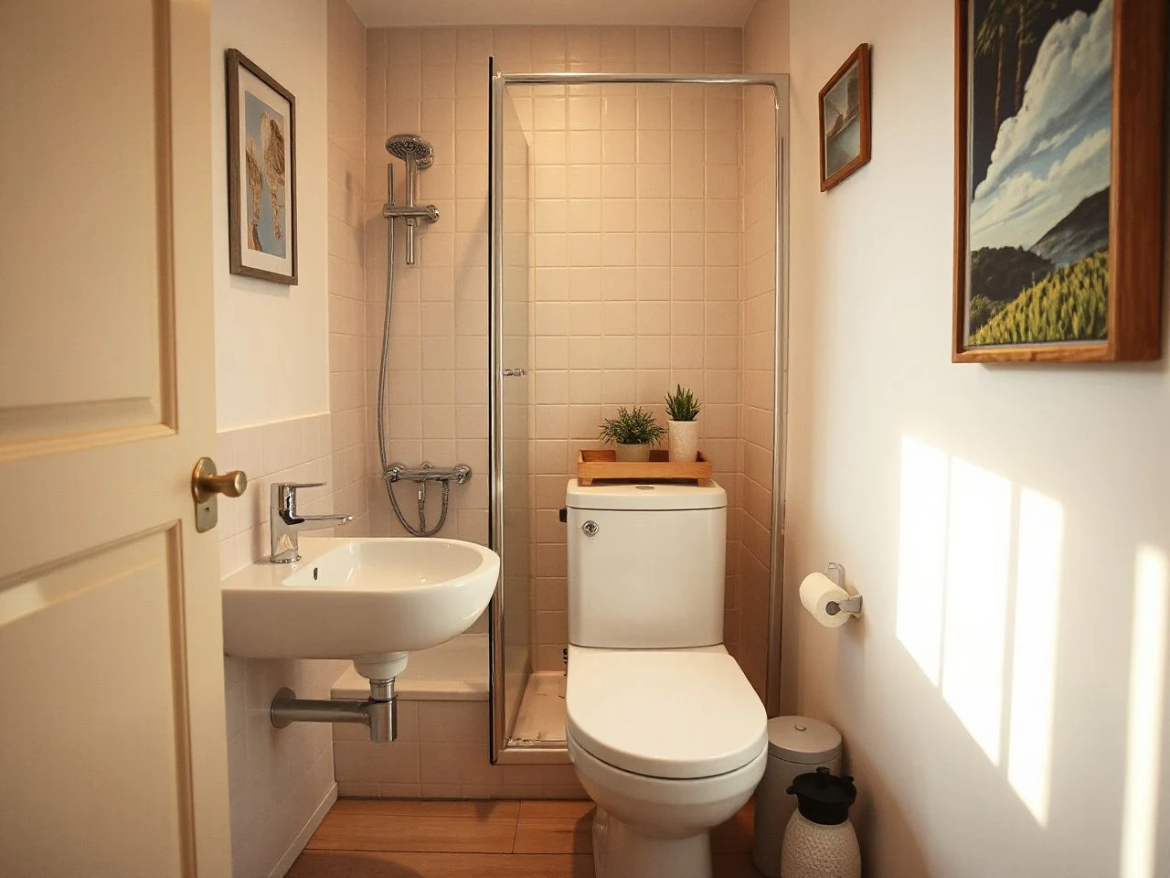 small bathroom layout - detailed view