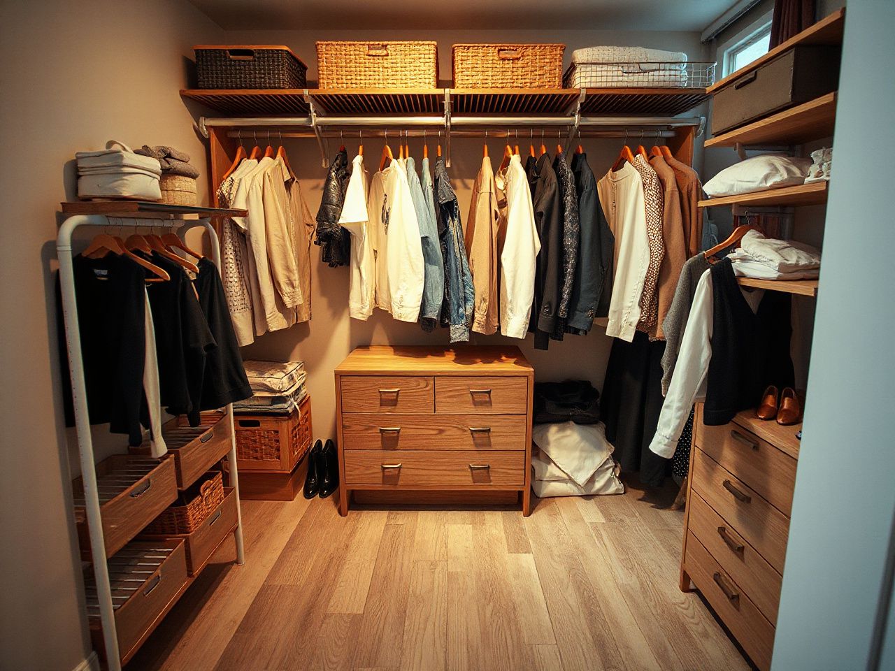 walk in closet dimensions - detailed view