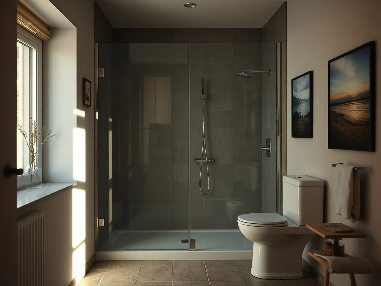walk in shower dimensions - detailed view